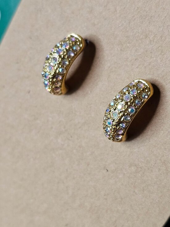 Jewelry - Gold Tone Huggie Hoop Earrings